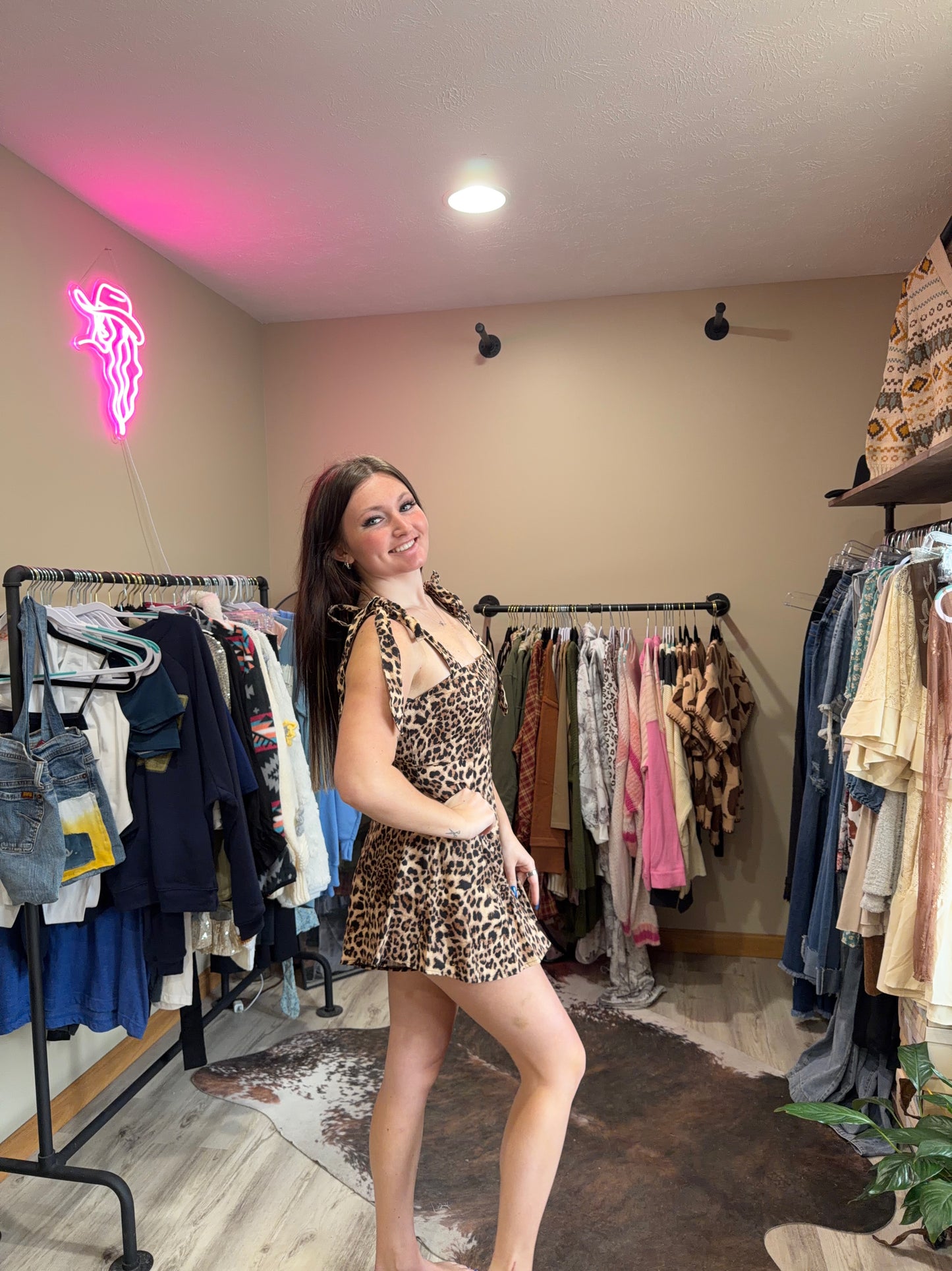 leopard romper