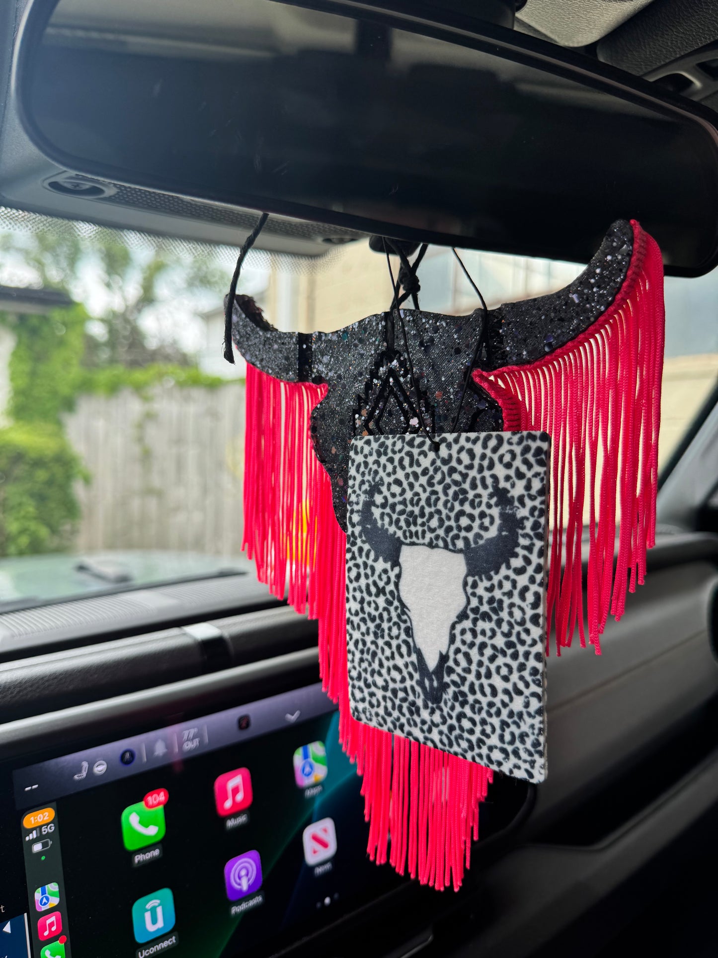 cheetah skull air freshener