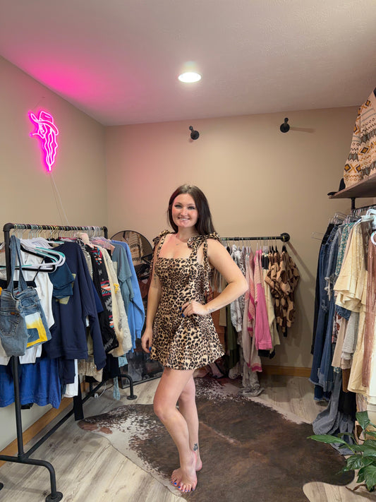 leopard romper
