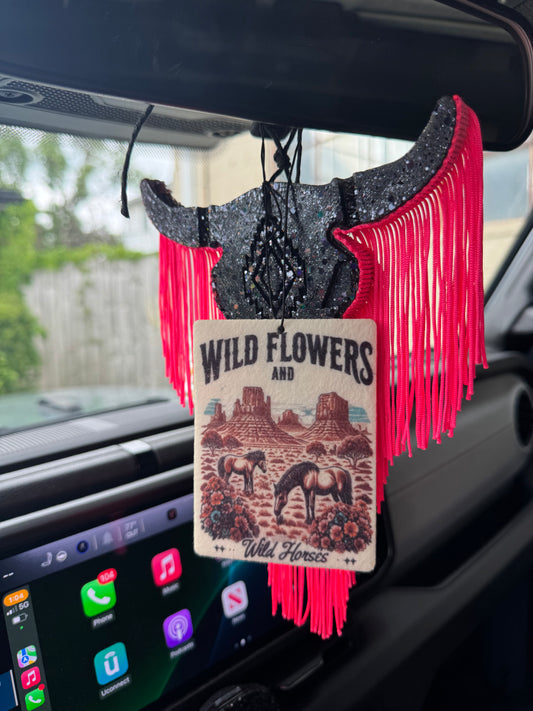 wild flower and wild horses air freshener