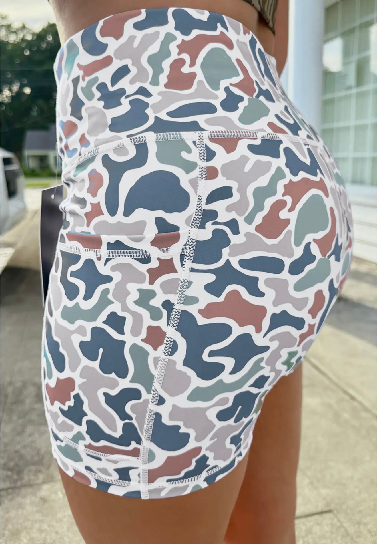 camo print biker shorts (s-xl)