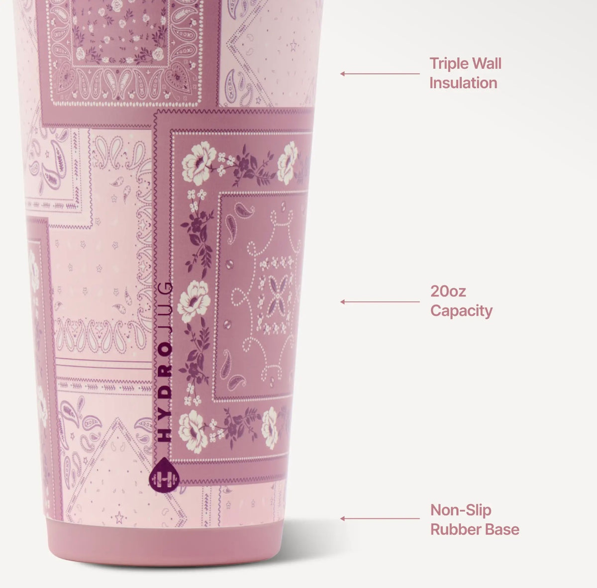 Bandana HydroJug 20oz Everyday Tumbler