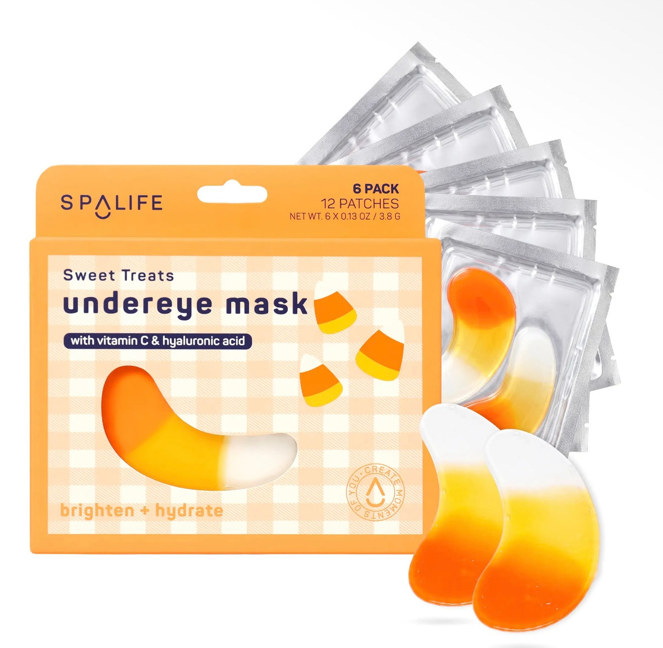 candy corn under eye mask