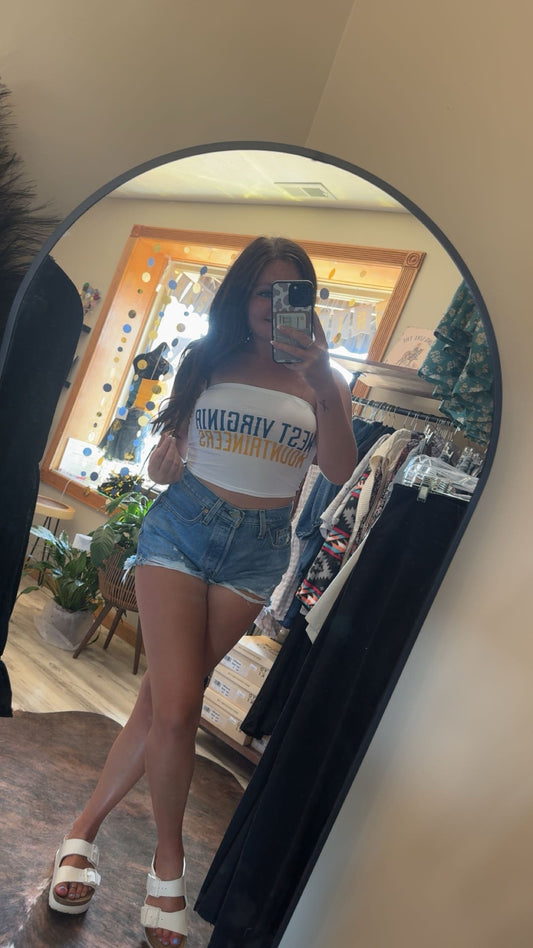 white wvu tube top