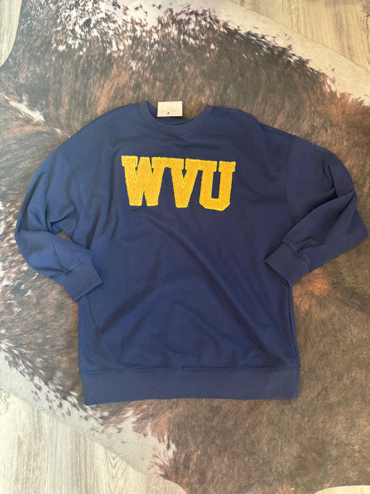 WVU embroidered crewneck