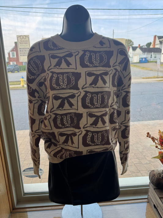 western bow sweater