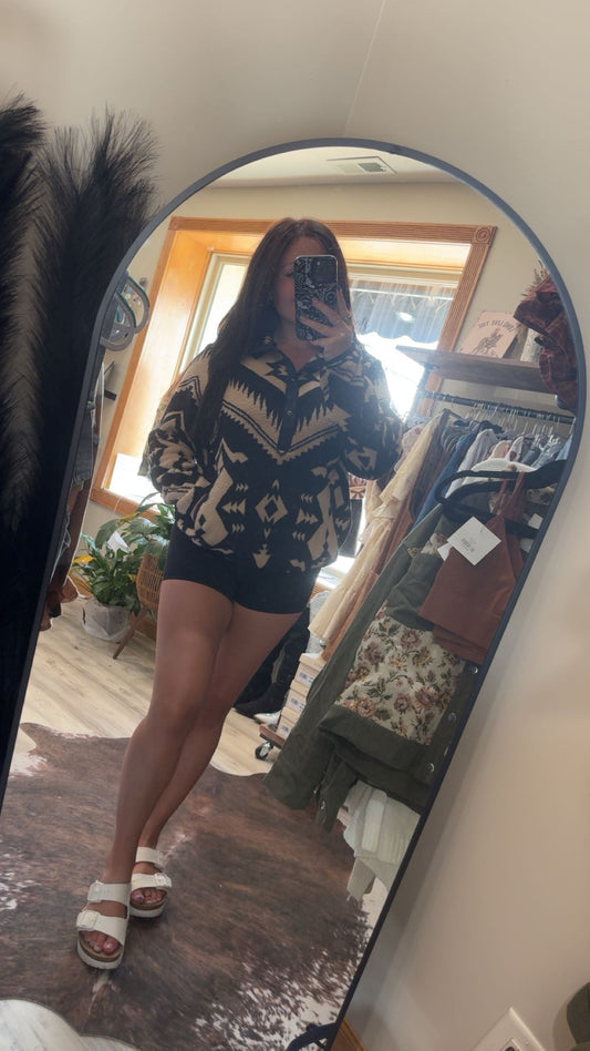 western half button sweatshirt