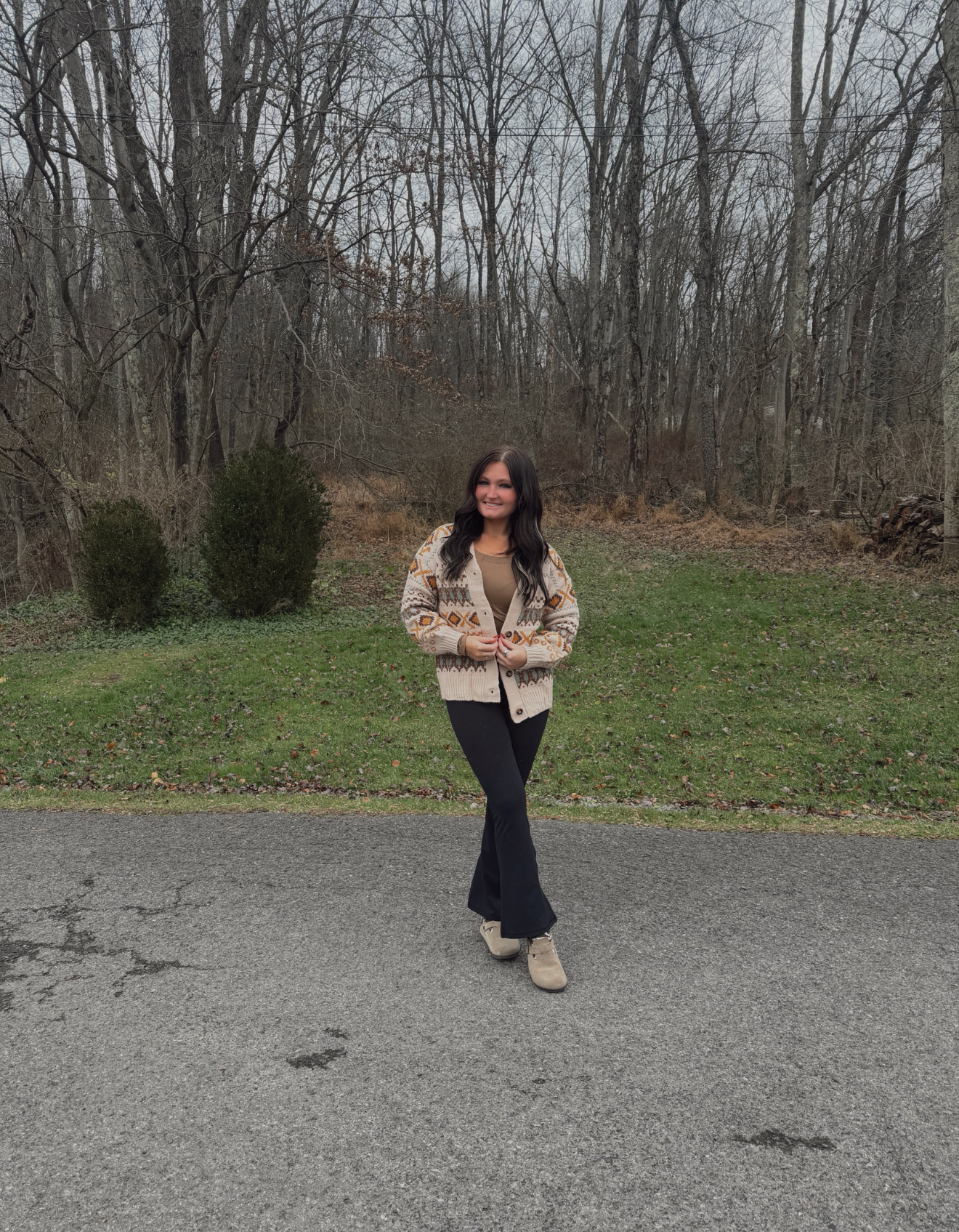 western knit cardigan