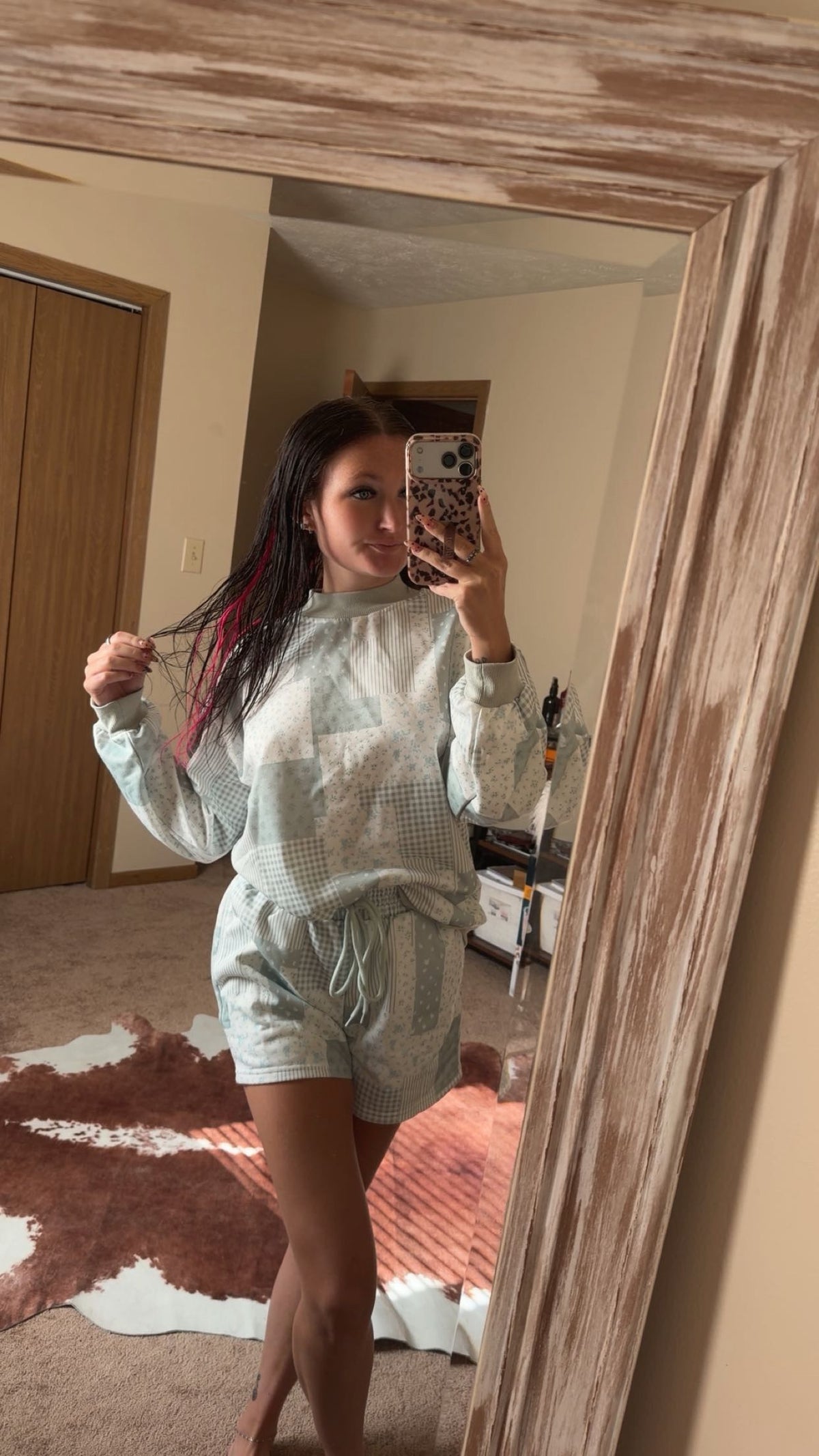 olive floral patch set
