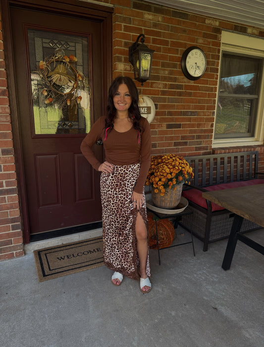 brown long sleeve