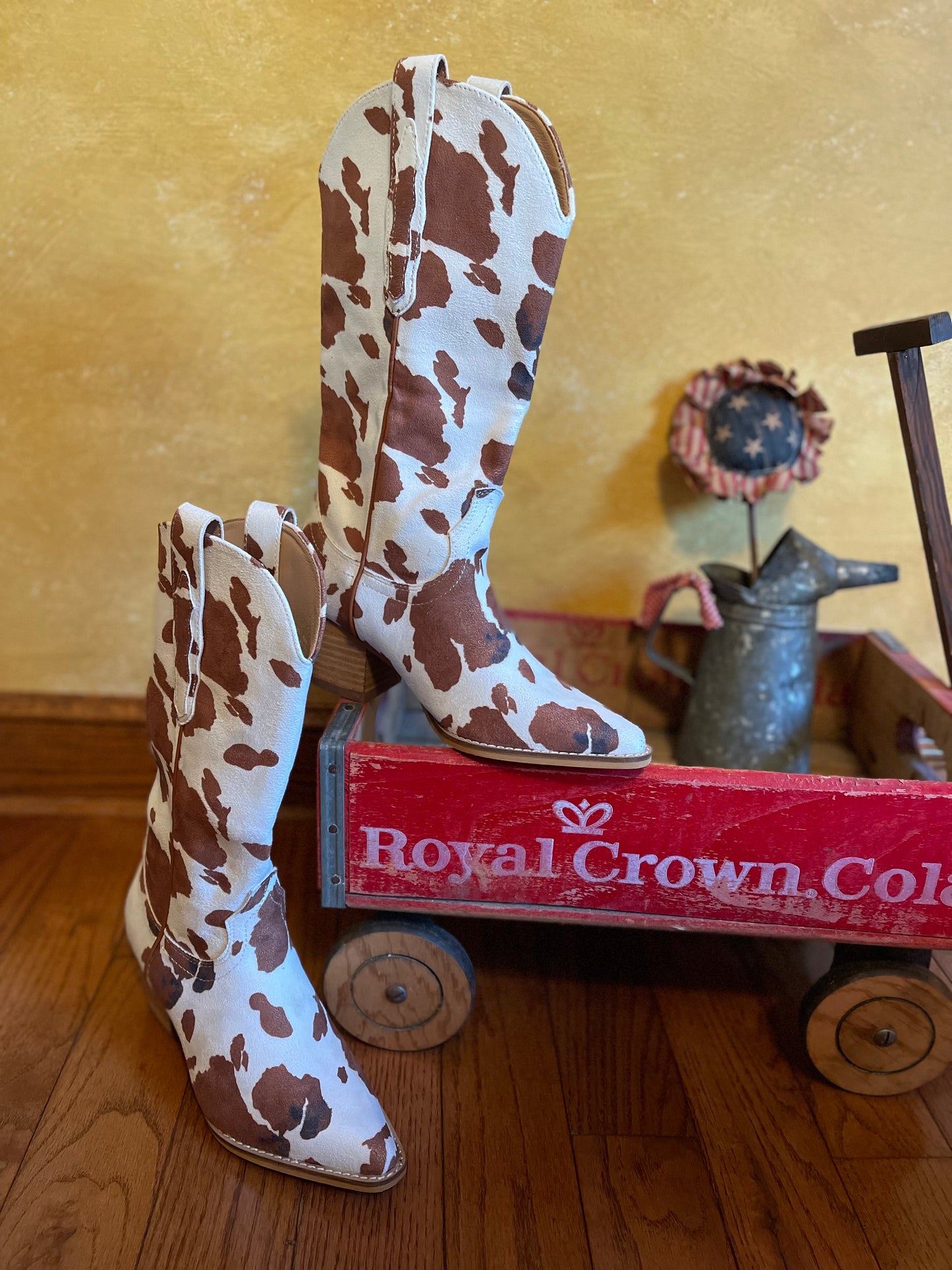 Cow Print Boots