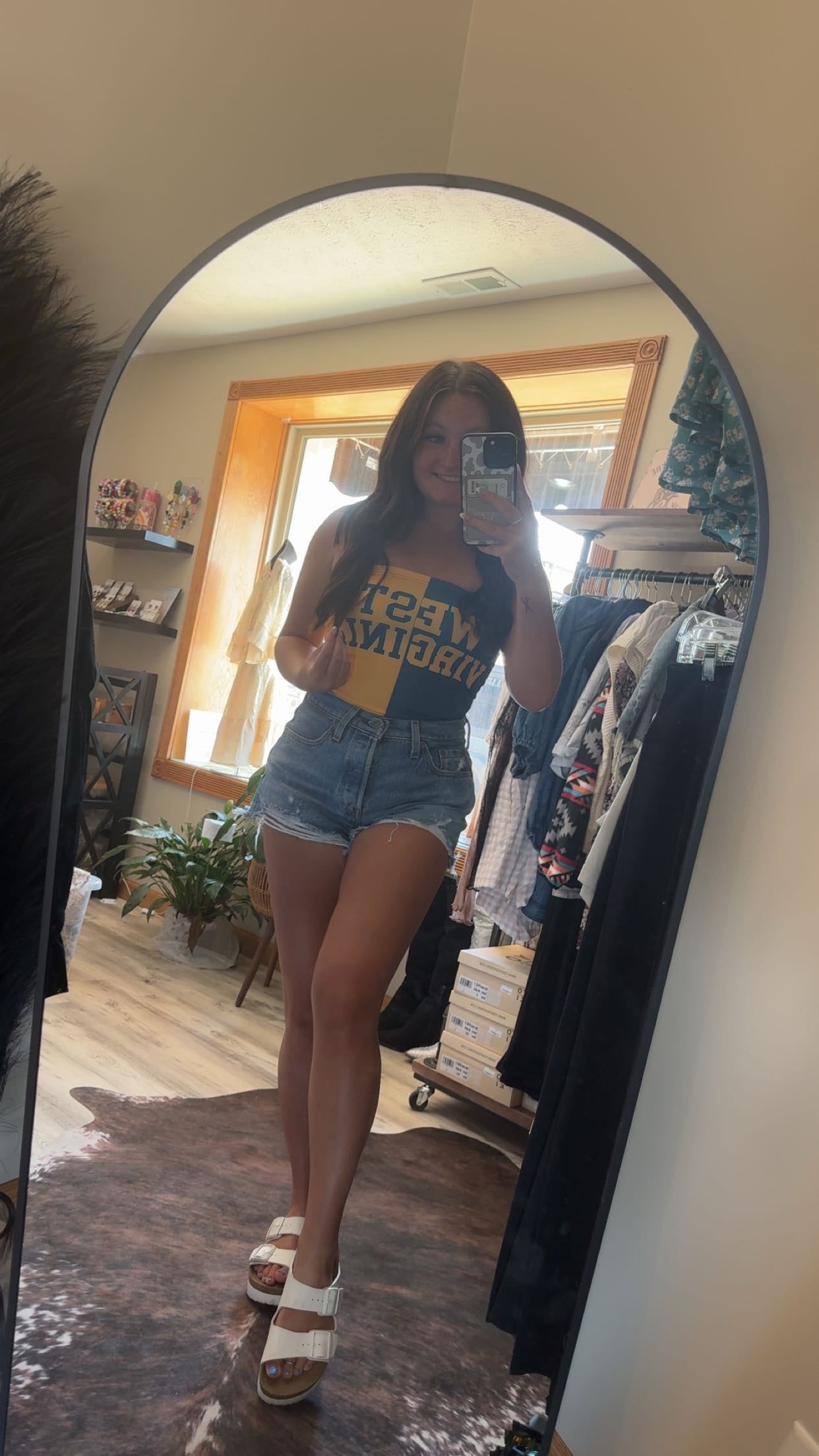 blue/gold tube top