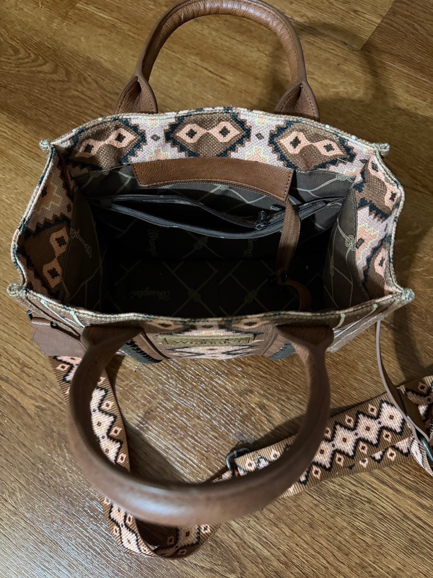 gently used mini wrangler tote bag