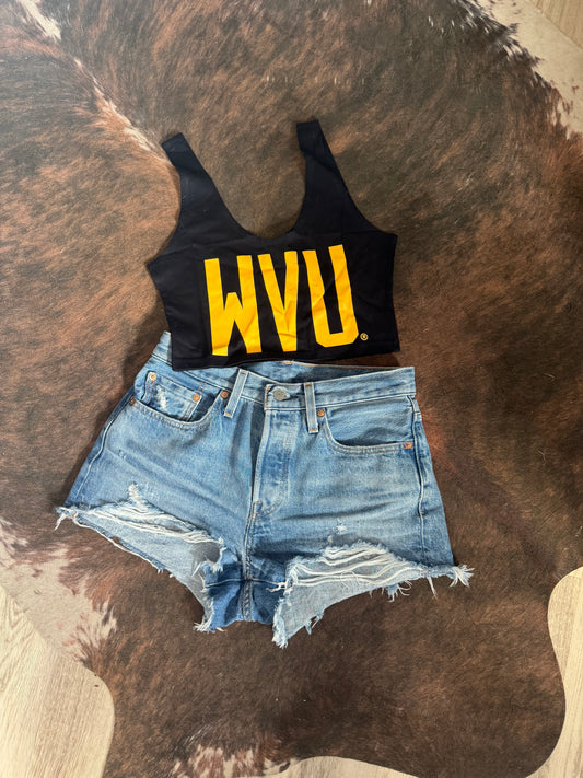 WVU cropped tank