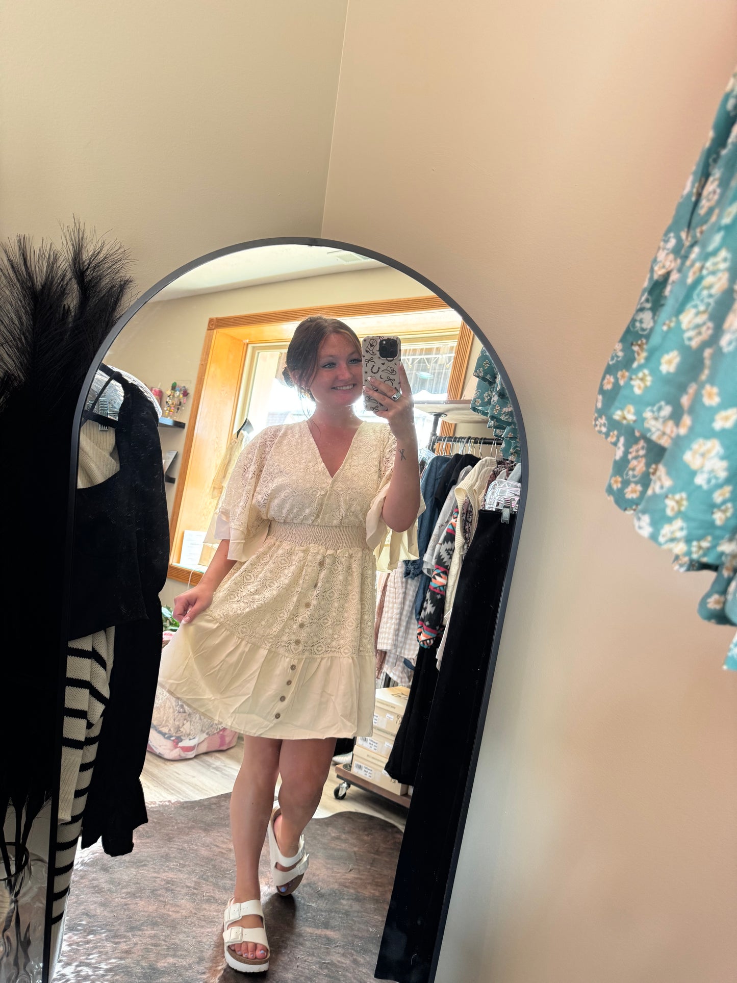 lace mini dress