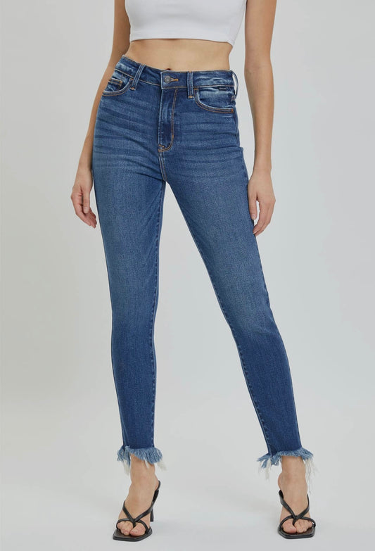 High Rise Ankle Skinny Jeans