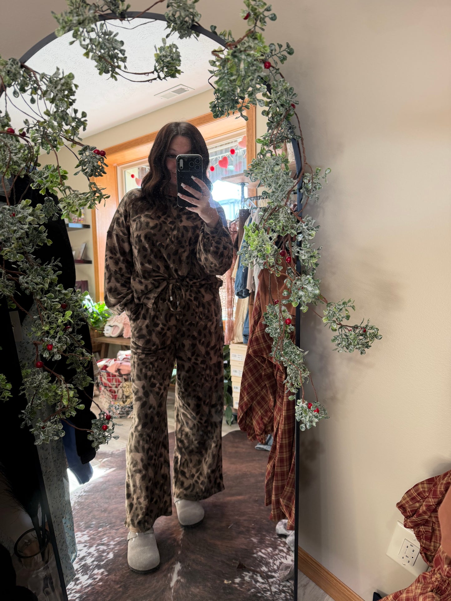 cozy leopard set