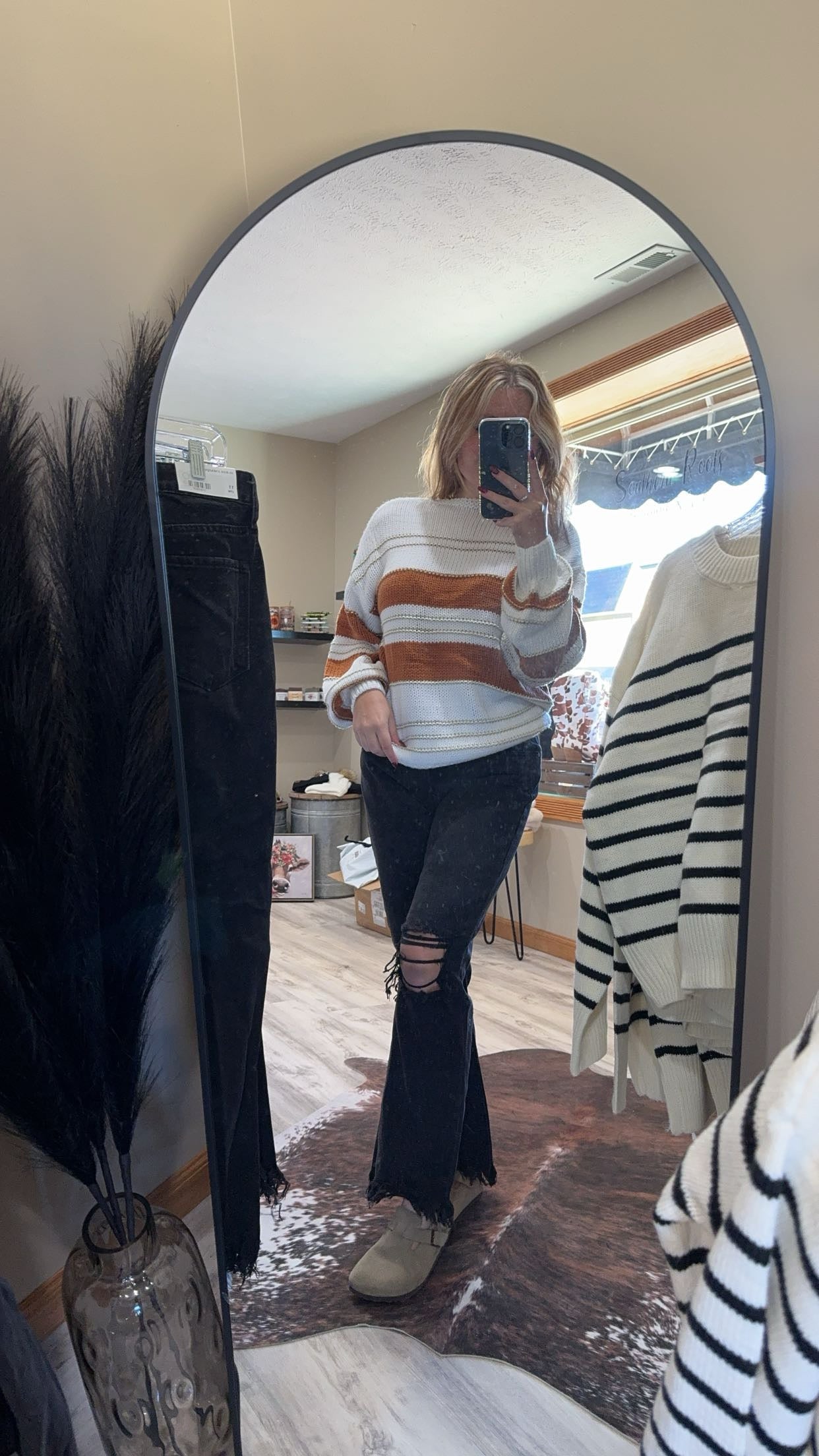 fall orange sweater