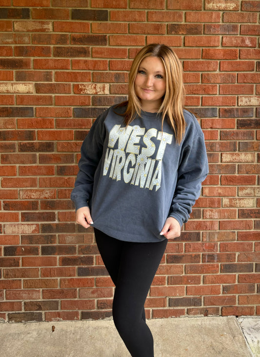 West Virginia Navy Crewneck