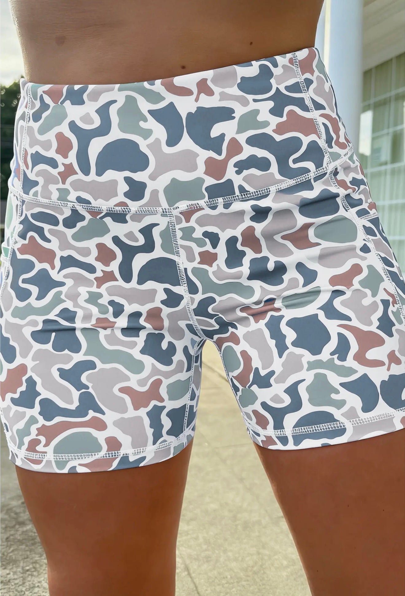 camo print biker shorts (s-xl)