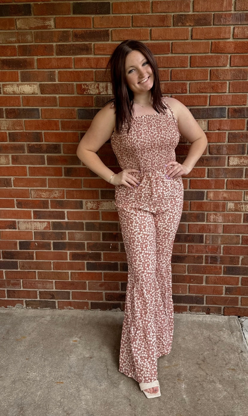 Floral Wide Leg Jumpsuit