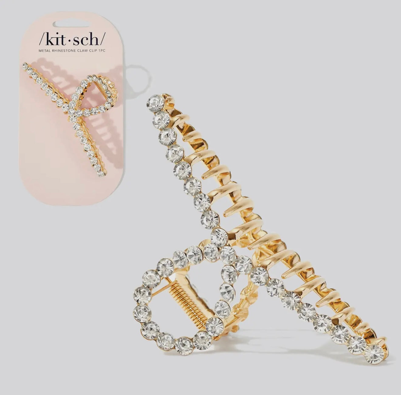 Kitsch metal rhinestone claw clip
