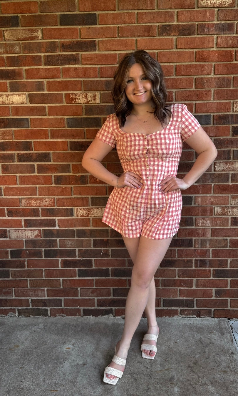 Plaid Romper