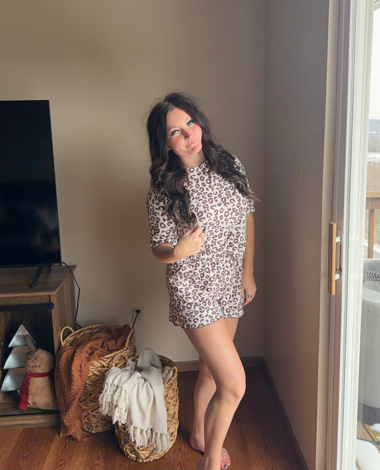 leopard lounge set