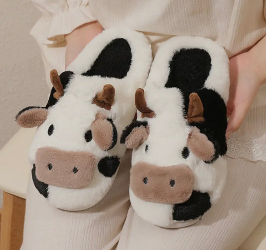 Western Cow Slippers