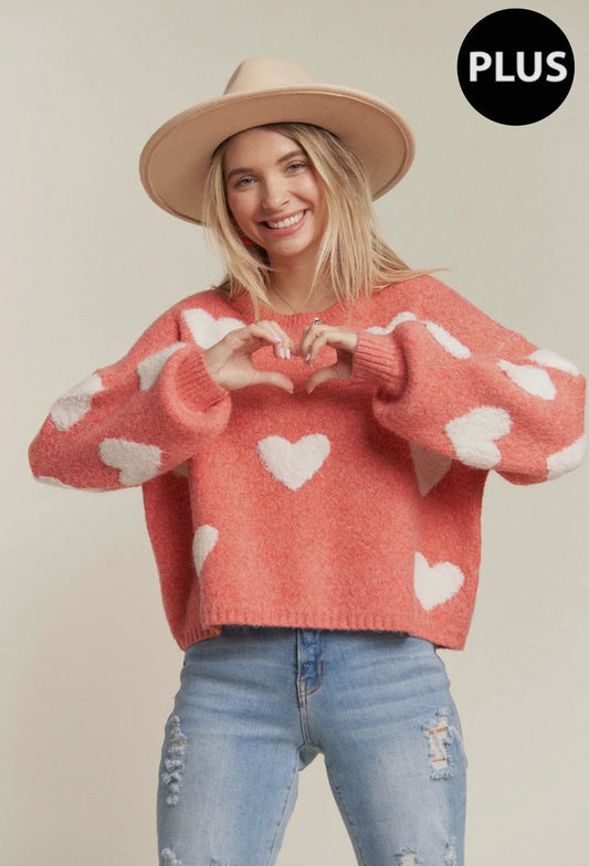 Plus Heart Sweater