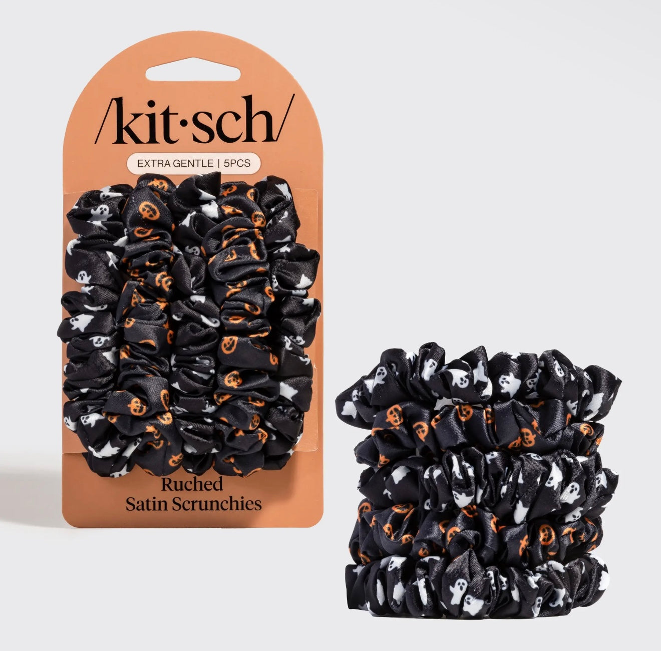 Kitsch halloween satin scrunchies 5pc