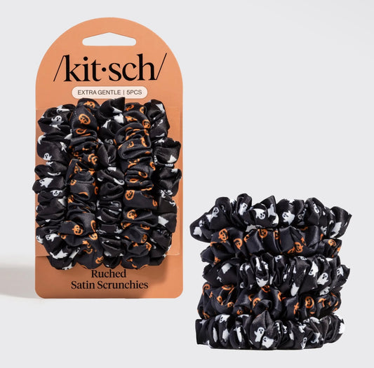 Kitsch halloween satin scrunchies 5pc