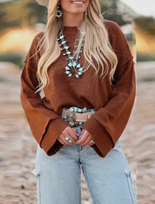 western cowboy flare sweater
