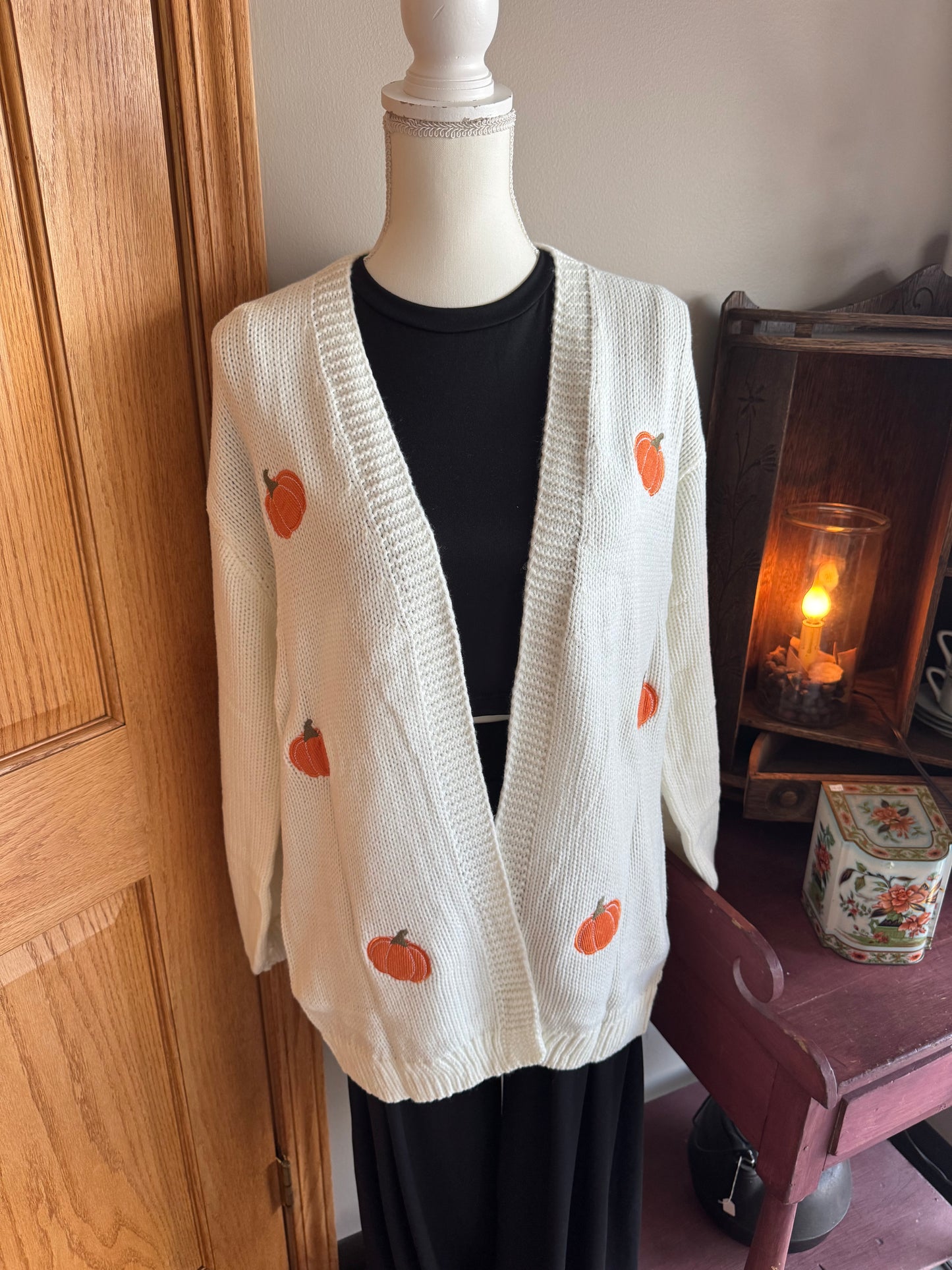 pumpkin cardigan