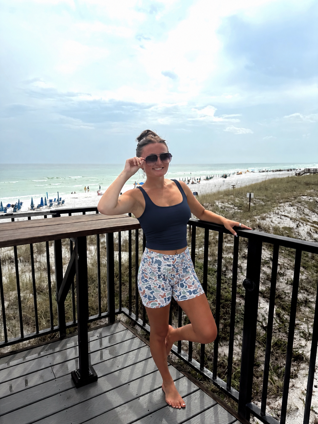 camo print biker shorts (s-xl)