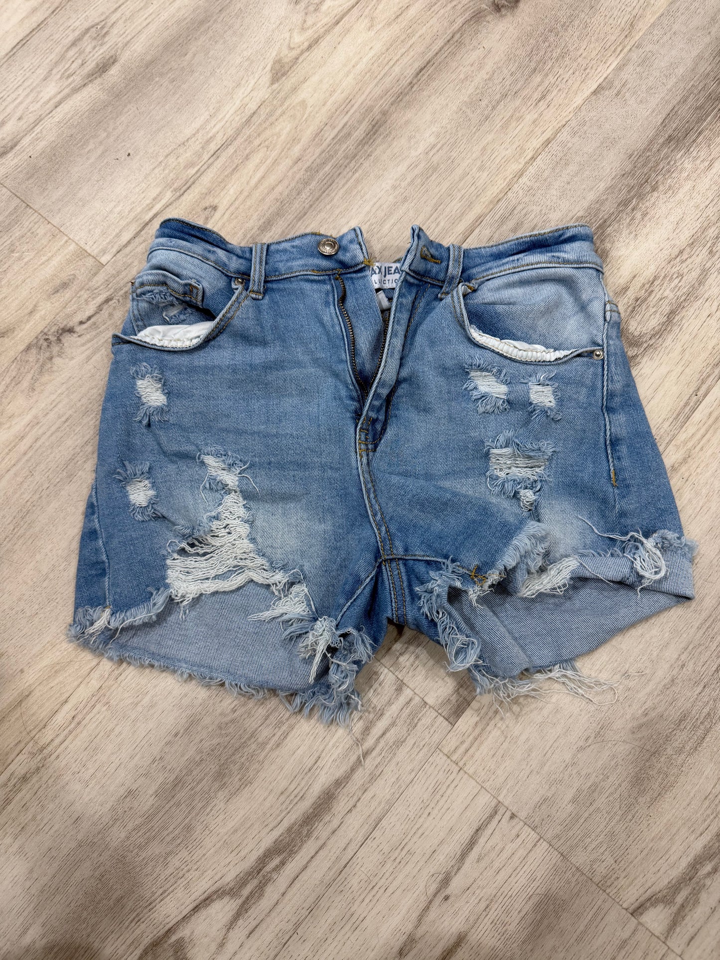 soft blue jean shorts
