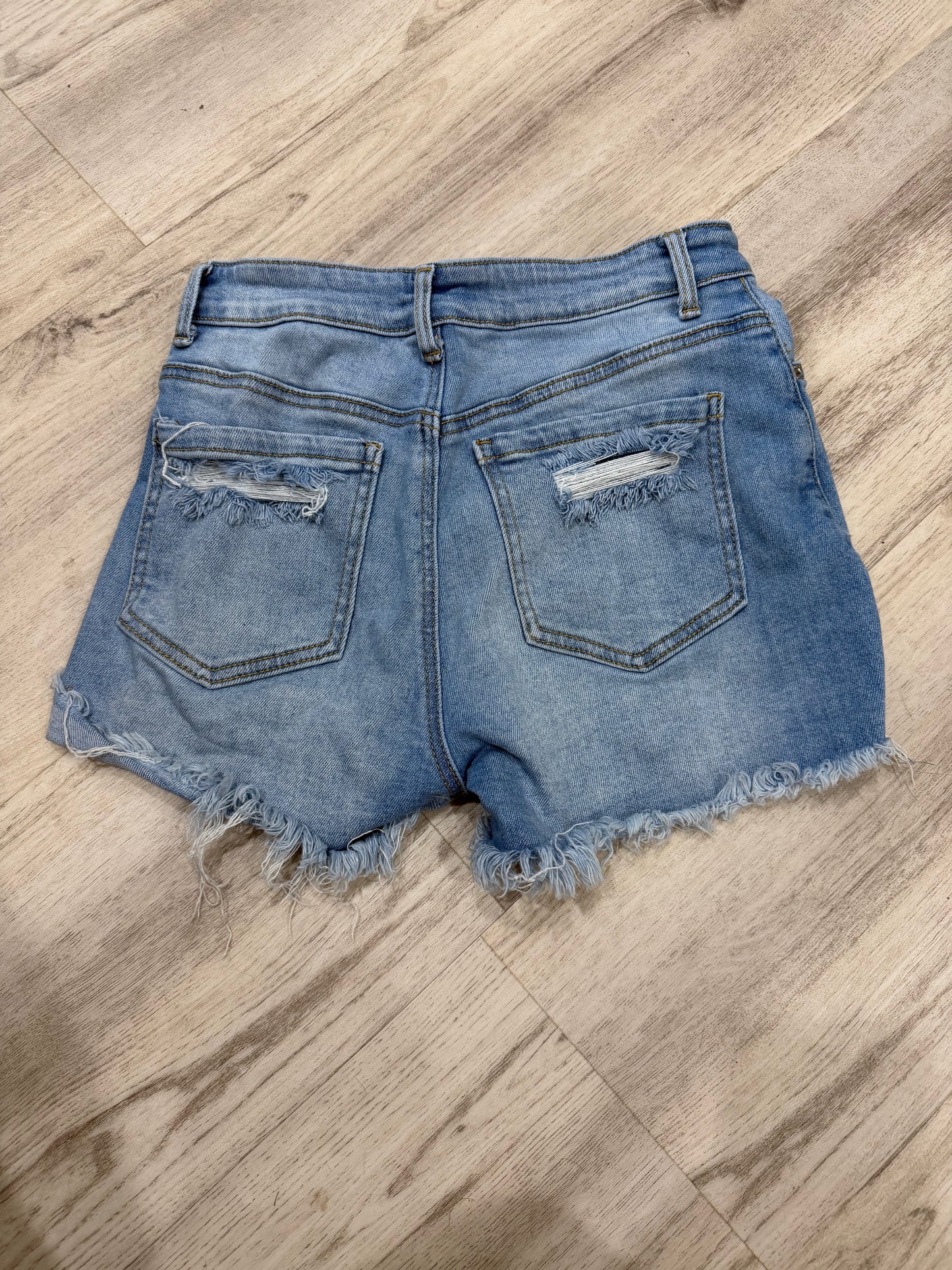 soft blue jean shorts