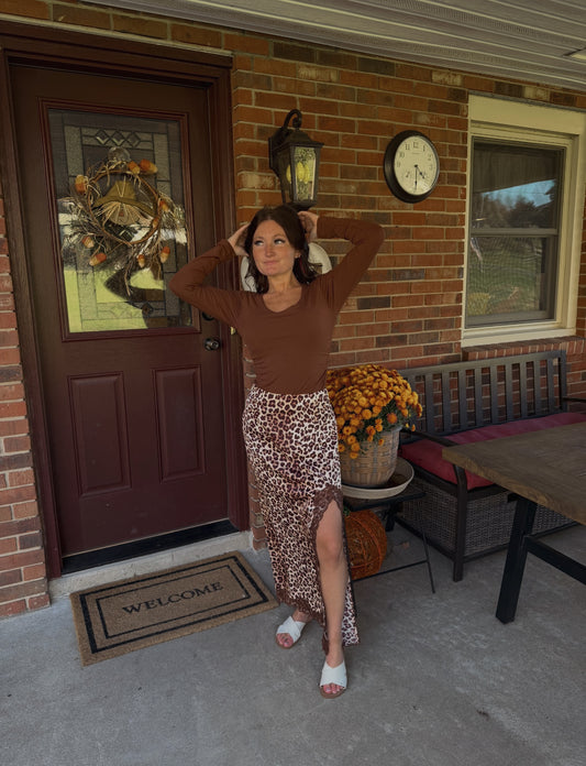 western cheetah skirt