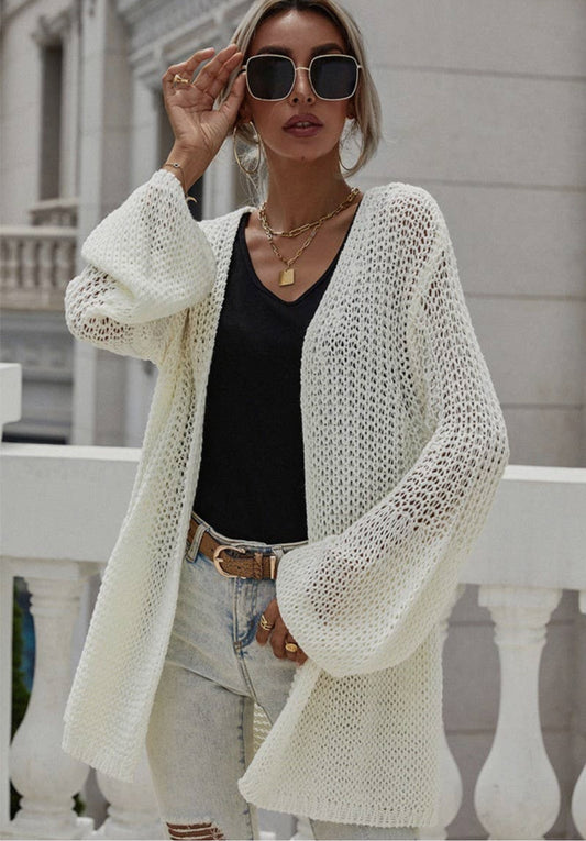 White Knit Cardigan